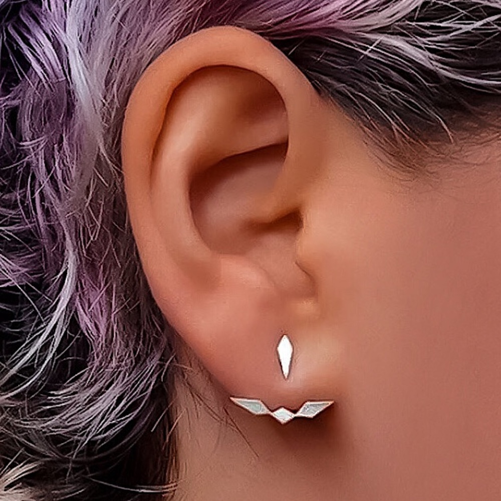 ⚜️𝟯𝟬%𝗢𝗙𝗙 𝗯𝘂𝗻𝗱𝗹𝗲𝘀 𝟯+⚜️ NEW Unique Shape Geometric Jacket Earrings - Picture 9 of 13